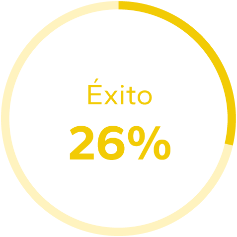 Gráfico de éxito 26%